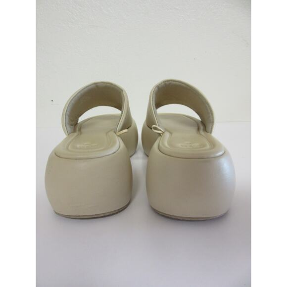 ZARA Beige Platform 39 Slip On Slides Open Toe Sandals - Picture 5 of 9